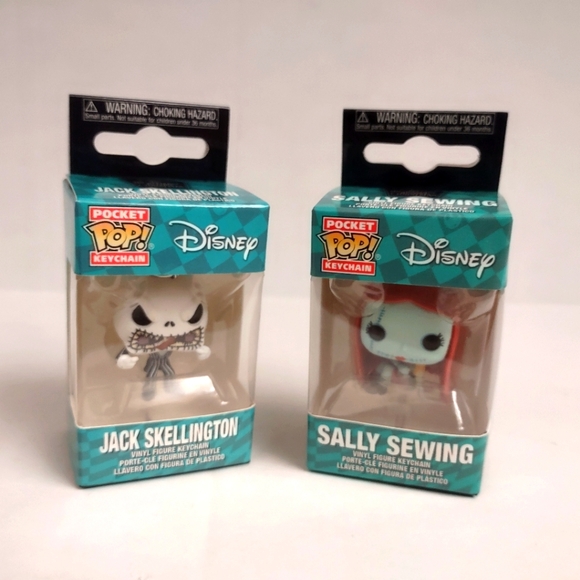 Disney Other - Jack & Sally Nightmare before Christmas Disney Keychains